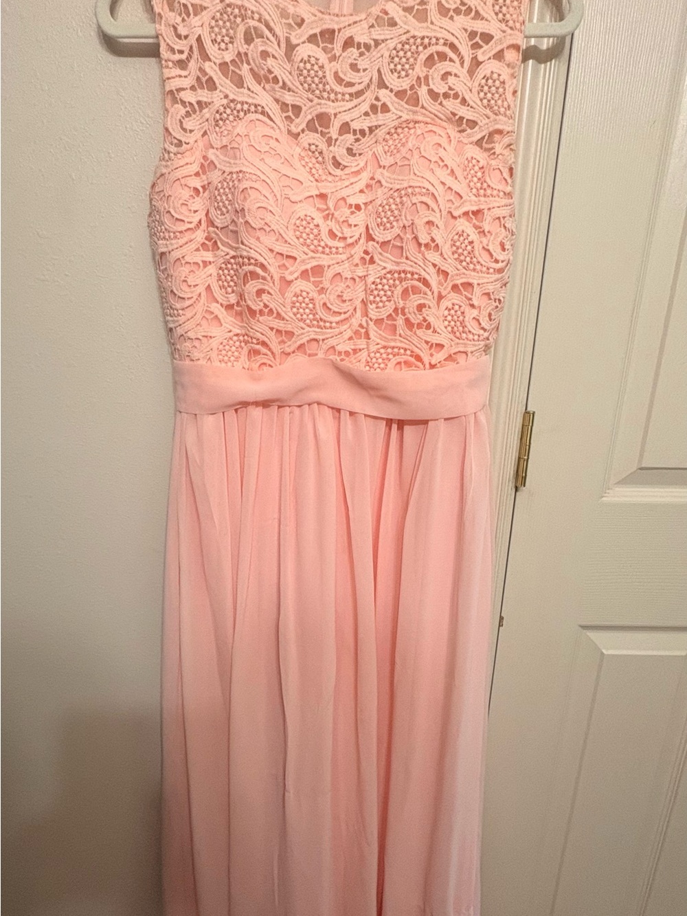 Blush Lace Bodice Maxi Dress Size 4